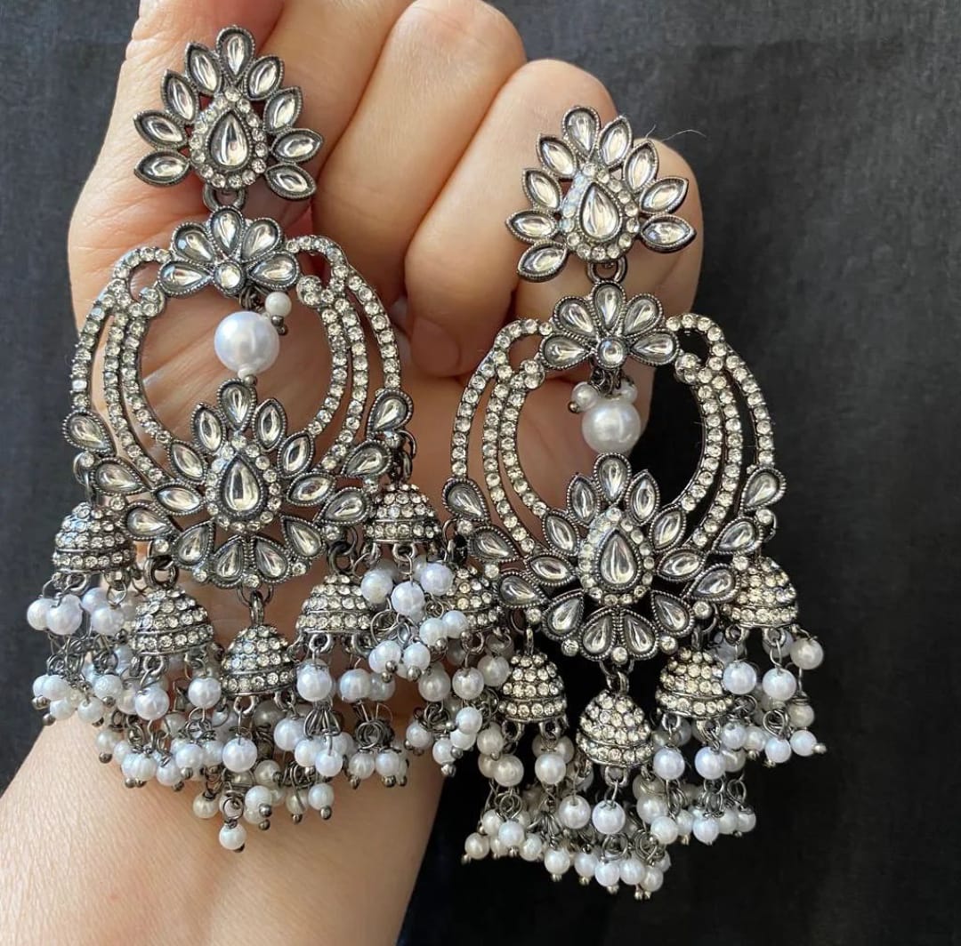 Silver Earrings/ Jhumka