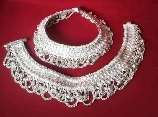 Traditional Silver Plated Rajasthani Look Ghungroo Payal,Anklets For Dance Competetion