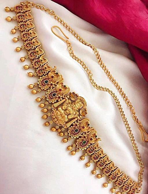 South Indian Temple Bridal Kamarband Body Jewelry Hip Belt For Women & Girls