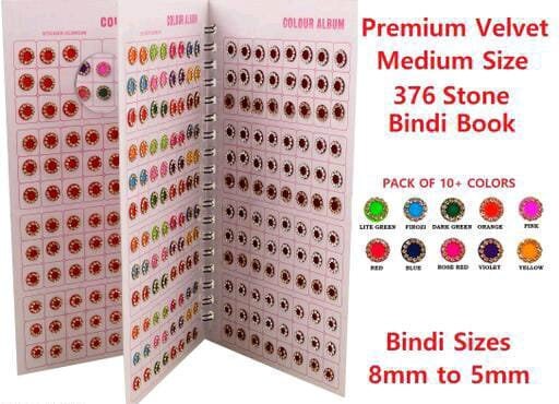 376 Stone Velvet Bindis With Lots Of Colours And Sizes, Bindi Look, Kum Kum, Bindi Sticker, Indian Wedding Favors, Indian Bridal Red Bindi