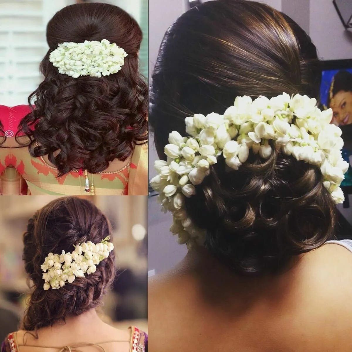 Artificial Garland Mogra FlowerGajra Hair Scrunchie, Wedding Gajra Bun Holder, Gajra Hand band, Wedding Favors, Mogra Hand Hair Accessories