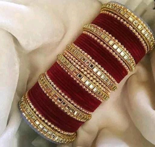 Dark Green Color Indian Pakistani Bridal Bangles With Kundan Velvet Bridal Bangles Lightweight Jewelry Party Wear Bangles Indian Bangles