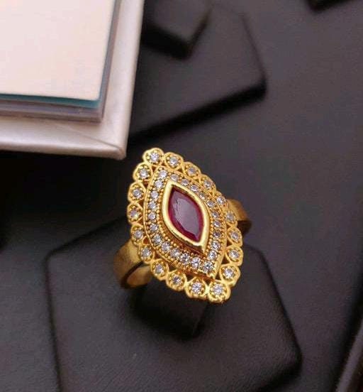 Sabyasachi Gold Designer Ring/ Fine Kundan Ring/ Meenakari Gold Ring/ Indian Adjustable Ring/ Pakistani Ring/ Wedding Ring/ Bollywood Rings