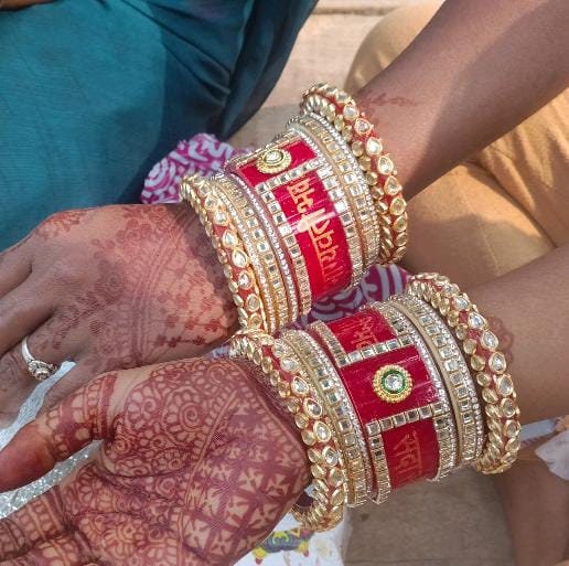 Sabyasachi Sada Saubhagyabati Bhav Rajasthani Red Bangles/Indian Wedding Punjabi Chooda/Red Chura Bangles/ Bridal Red Chura Set for Marriage