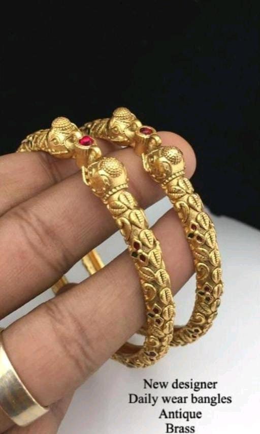 Temple Jewelry Indian Bangle Ethnic Rajwada Polish Traditional Elephant Ganpati Style Bangles Party wear Bangles Jewelry