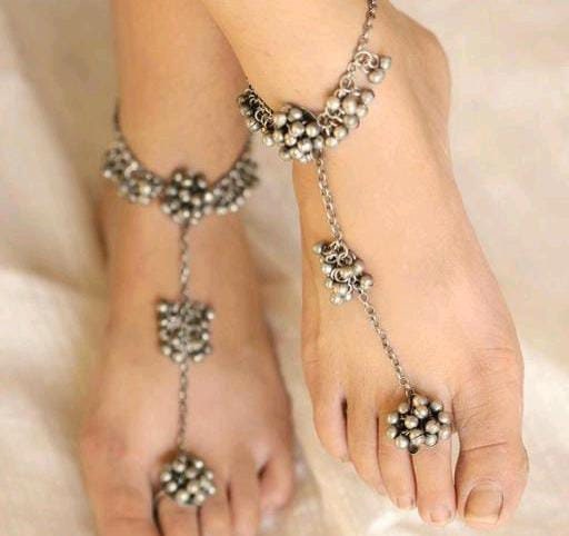 New German Silver Anklet/ Ghungroo Payal/ Bollywood Jaipuri Jewelry/ Heavy Kundan Payal/ Wedding Silver Payal/ Indian Jewelry