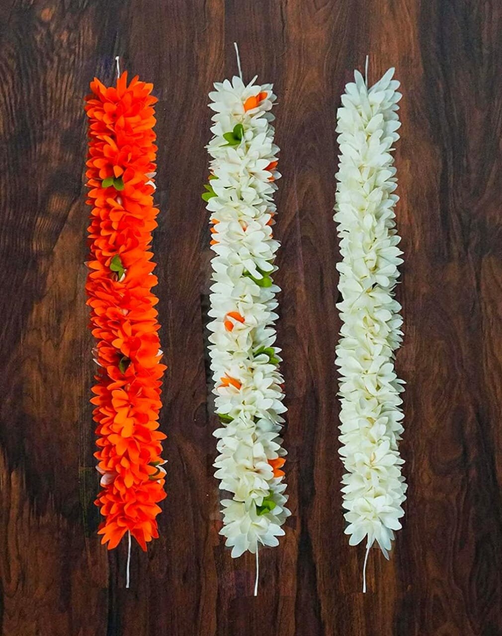 Pack Of 3 Garland Juda Decoration, Artificial Mogra Jasmine Gajra, Wedding Gajra Bun Holder, Gajra Hand band, Wedding Favors, Mogra Gajra