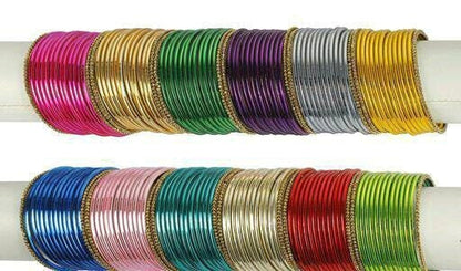 12*12 Metal Bangles Set, Bridemaids Bulk Bangles, 12 Beautiful Colors Metal  Bangles, Multicolored Bangles Set, Bridal Bangles, Metal Bangle