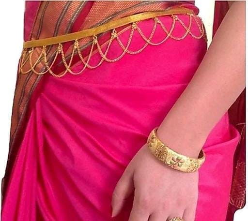 Elegant Gold Saree Hip Belt/ Belly Chain/Kamarpatta/ Adjustable Metal Kamarband Waist Belt/ Indian Jewelry / Indian waist belt/ Boho Jewelry