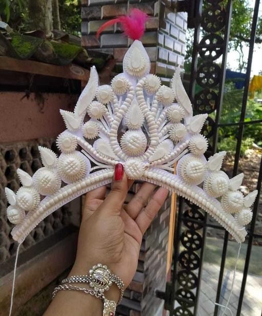 Shola Crown Sithi Mukut Front Bridal Mukut Shola Mukut for Bengali Wedding Indian Bridal Crown Classical Dance Indian Topor Women Mukut