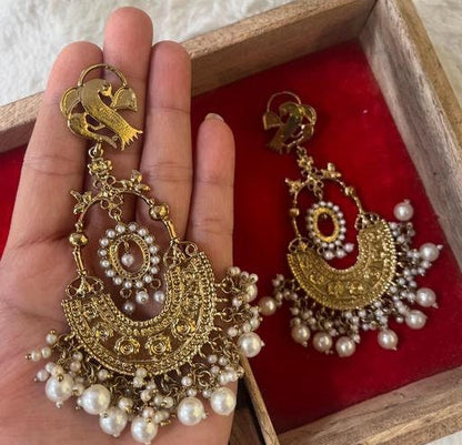 Polki Earrings Kundan Earrings Alia Bhatt Uncut Polki Diamond Moissanite Polki Jewelry Polki Long Earrings India Sabyasachi Earring