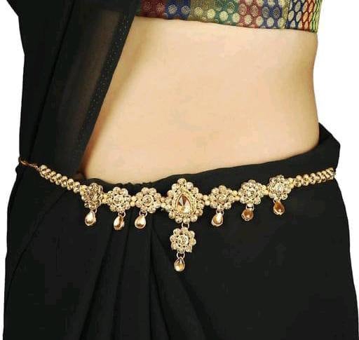 Royal Kundan Gold Plated Saree Hip Belt/ Belly Chain/Kamarpatta/ Adjustable Kamarband/ Indian Jewelry waist belt/ Boho Jewelry