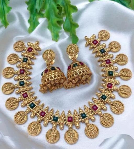 Beautiful Gemstone Kundan Necklace Set, Big Size Polki Kundan Jadau Wedding Bridal Jewelry Set, Kundan Necklace Set, Pakistani Necklace Set