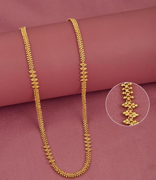 Gold Polish Designer Chain Gold Finish Necklace Set, Earrings, Beaded Saree Jewelry Chic Necklace Set, Minimalist Jewelry, Long Chain